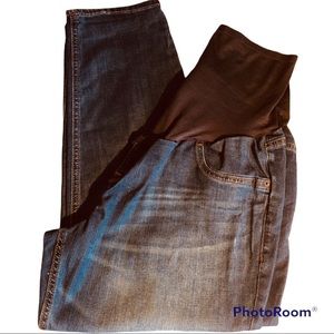 Old Navy maternity blue jeans